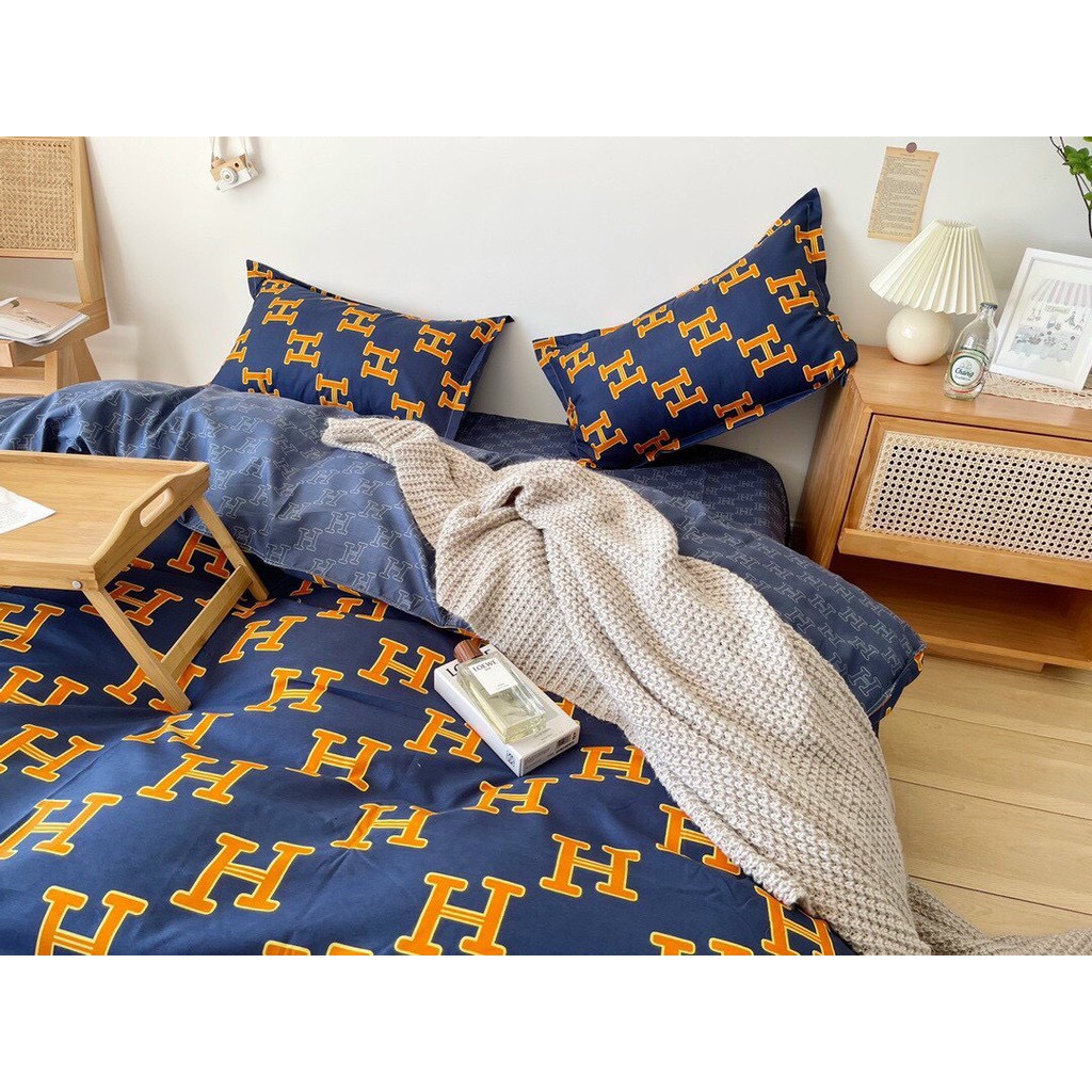 Bộ Vỏ Chăn Ga Gối Nhập Khẩu Họa Tiết Thương Hiệu Chất Liệu Cotton Poly
