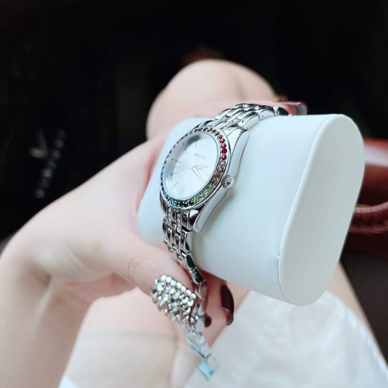 Đồng hồ nữ chính hãng Armitron đá màu 75/5763SVSR size 32mm
