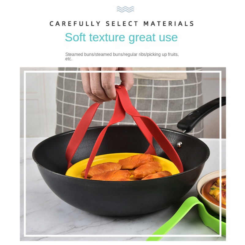 Dụng Cụ Hỗ Trợ Hấp Bánh Bằng Silicon Gel Mềm Có Tay Cầm Tiện Dụng