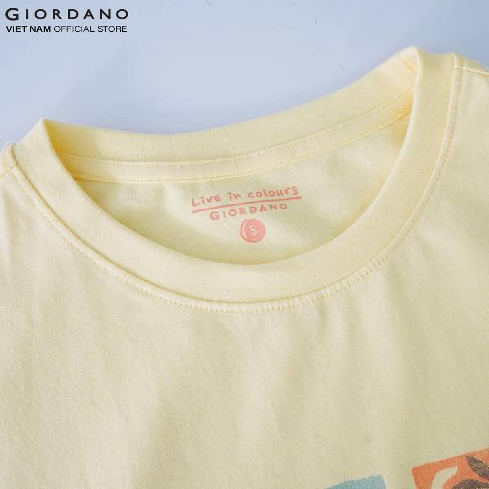 Áo thun in hình ngắn tay nữ Giordano 05391209