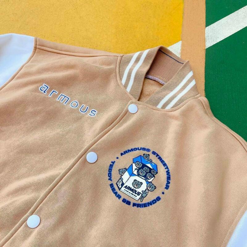 Áo Bomber nam nữ form rộng chất nỉ mềm - Áo khoác chất liệu thun nỉ phối tay cá tính AK09 | BigBuy360 - bigbuy360.vn