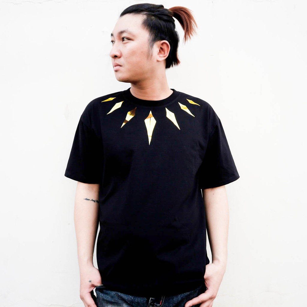 Áo thun Tay Lỡ nam nữ Nhũ vàng Pander