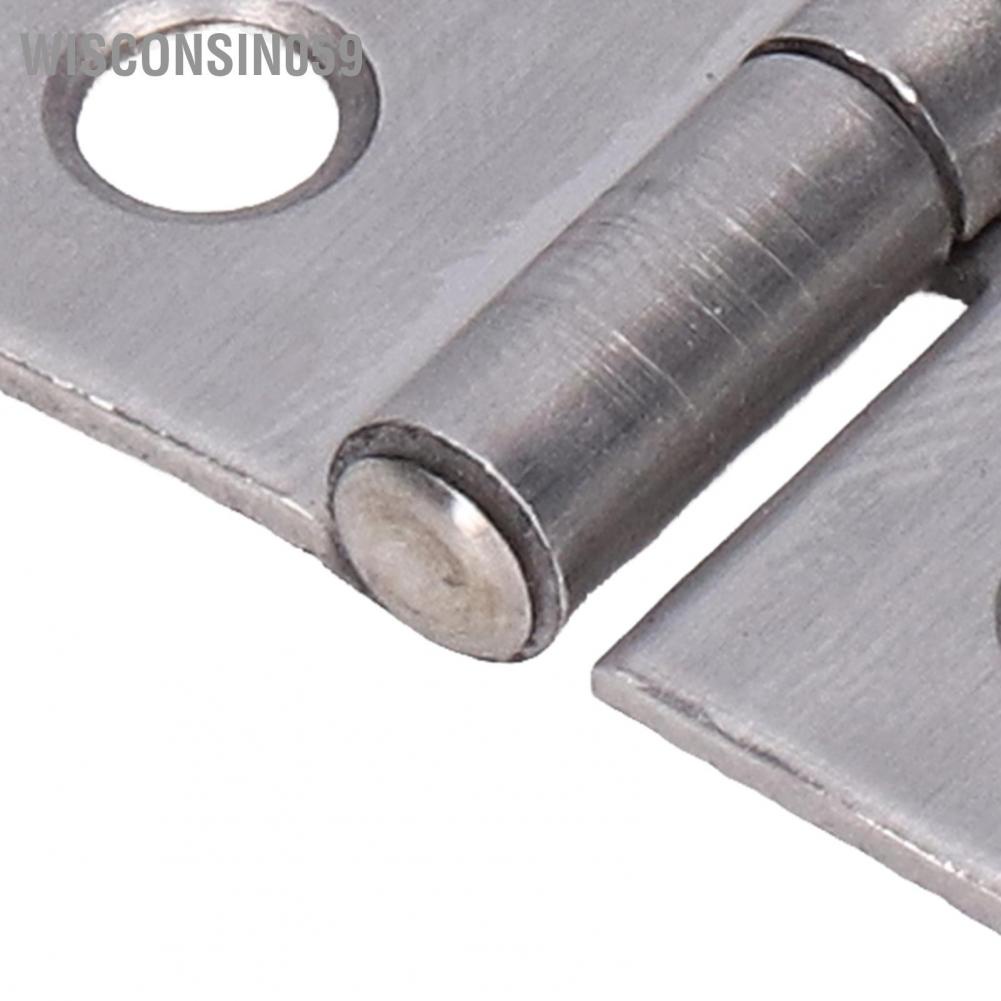 Wisconsin059 10Pcs 2in Hinge 304 Stainless Steel Spring Hinges Household Hardware Accessories for Door