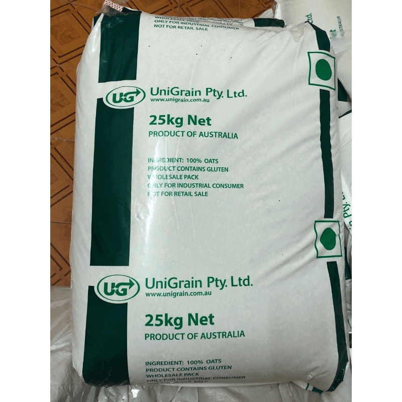 Giá sỉ Yến mạch sỉ bao 25 kg. Hiệu Unigrain. Nhập trực tiếp từ Úc.