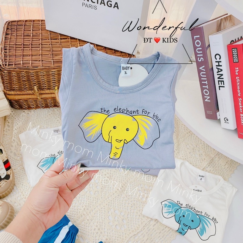 [SET THUN LẠNH] Bộ voi balo thun lạnh loại 1 cho bé