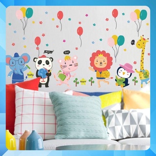 Decal dán tường cho bé thú bóng bay ngộ nghĩnh