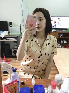 FREESHIP_ĐỒ BỘ MẶC NHÀ PIJAMA LỤA SATIN ÁO CỘC QUẦN ĐÙI