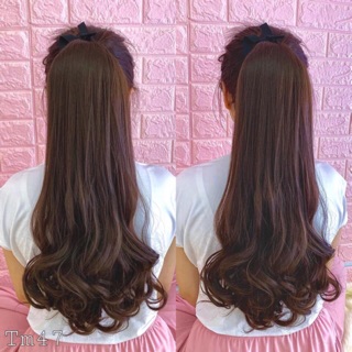 Tóc giả cột, buộc xoăn đuôi