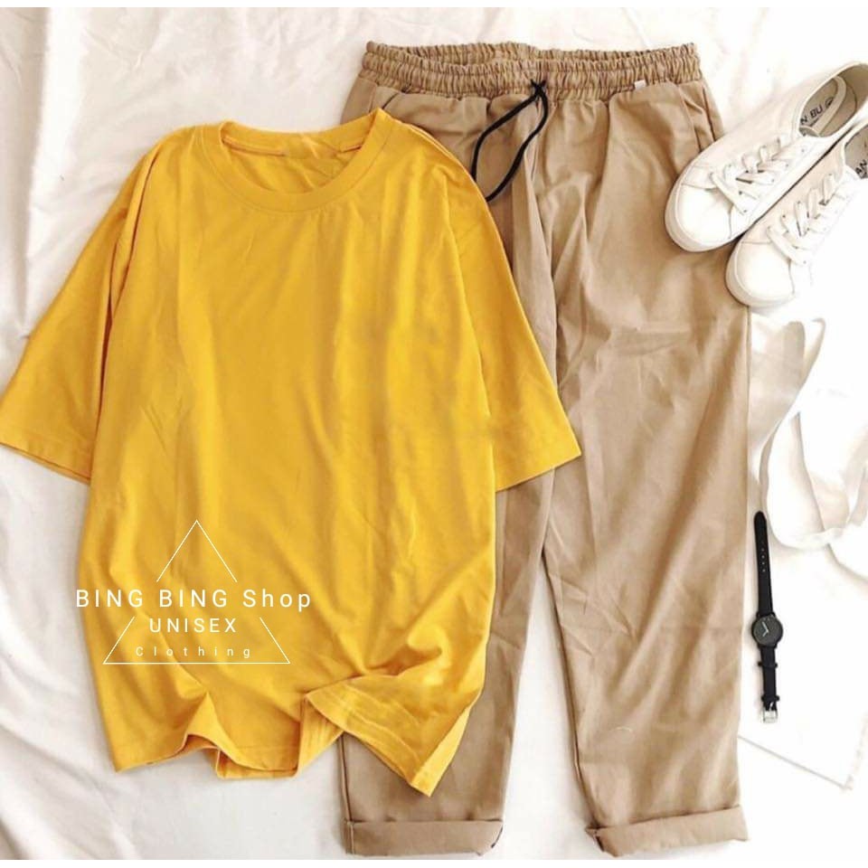 (Set) Quần kaki + Áo Thun Oversize Unisex