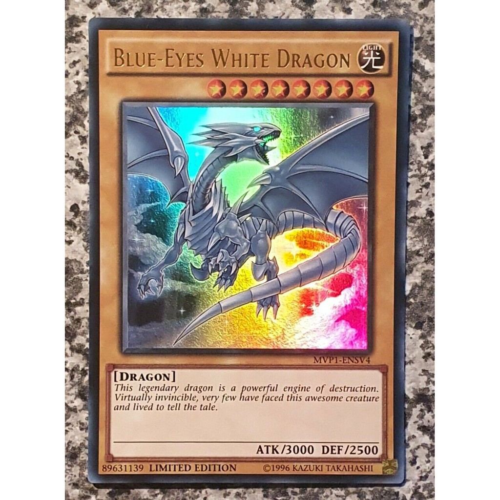 Bài Yugioh OCG - Blue Eyes White Dragon MVP1 (Ultra Rare/ Gold Secret Rare) # Rồng Trắng Mắt Xanh