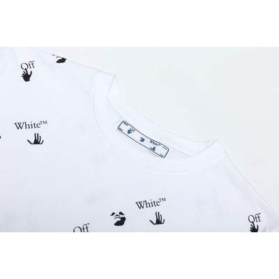 Off-white 2021 new OW palm print loose couple short-sleeved T-shirt