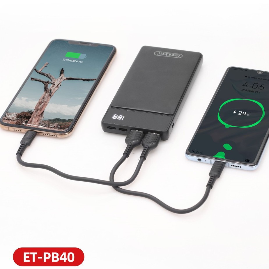 Pin Sạc Dự Phòng Earldom PB40 10000 Mah ⚡️ Hàng Chính Hãng ⚡️ 2 Cổng ra Usb, Màn Hình Hiển Thị Pin - Bảo Hành 12 Tháng