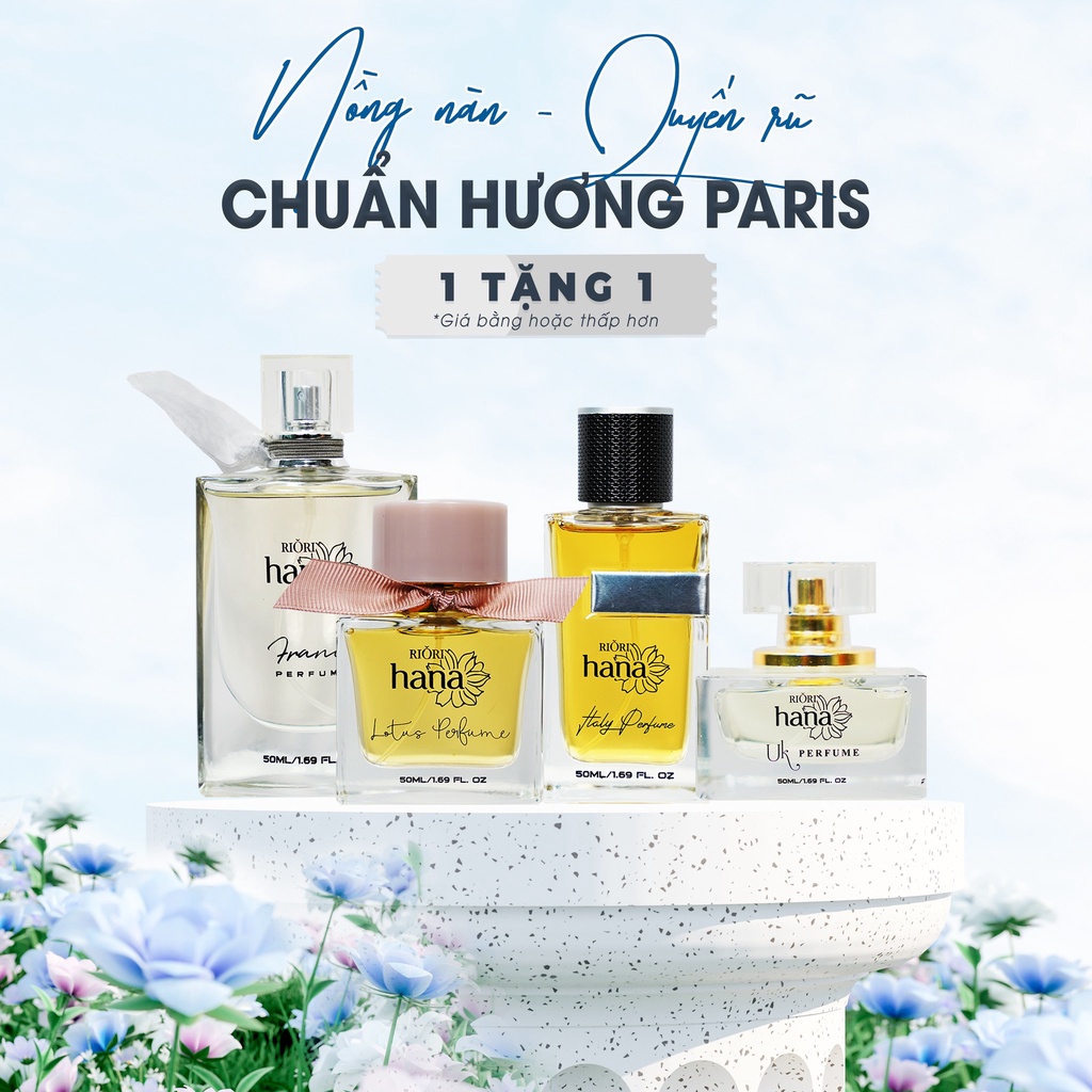 Nước Hoa RIORI Perfume Hương Nước Hoa Nhập Khẩu từ Pháp Nồng Độ EDP 15% Hương Thơm Nồng Nàng Đậm Chất Paris