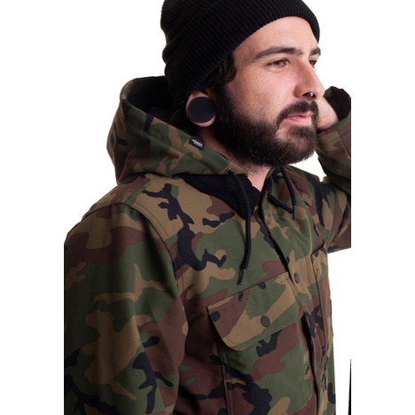 Áo Choàng Phao Vans Camo Chính Hãng Size M