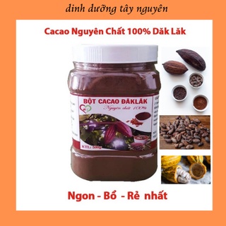 Bột ca cao,bột cacao nguyên chất hoà tan Tây Nguyên hộp thượng hạng cao cấp 500g