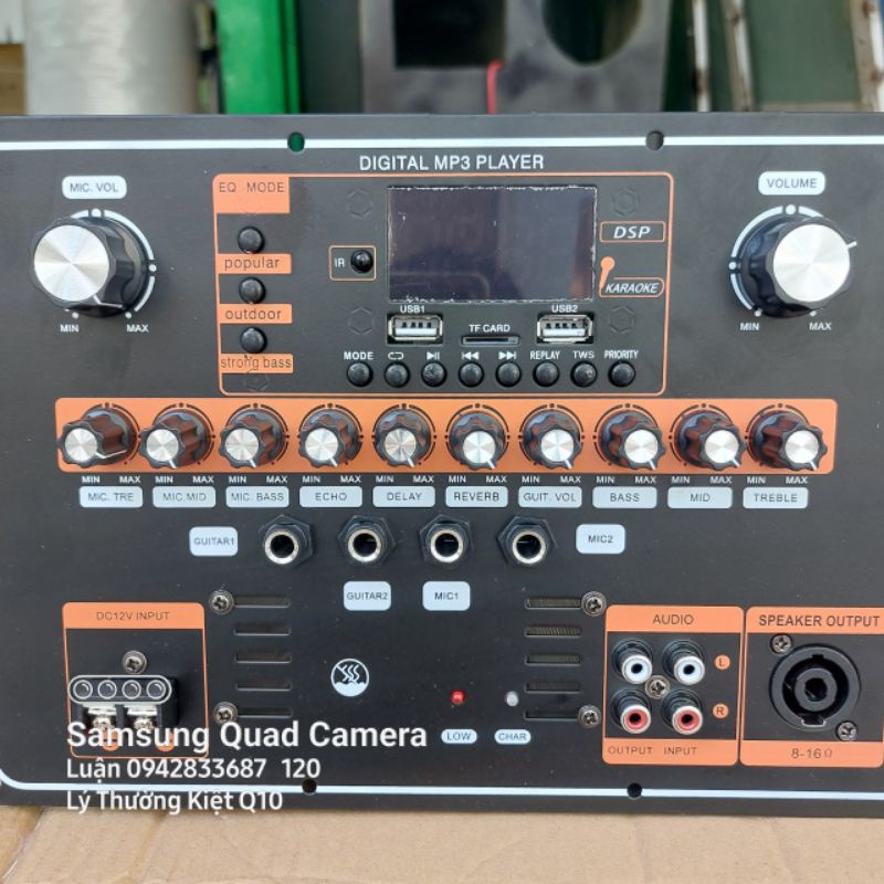 Mạch Loa Kéo 4 tấc Đôi Thế Hệ Mới Reverb DSP 19x38