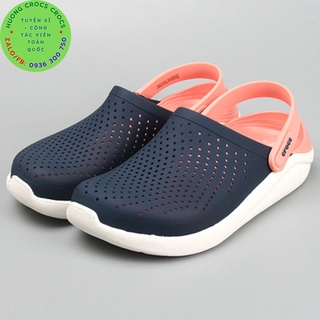 DÉP SỤC CROCS LITERIDE MÀU NAVY LÓT CAM
