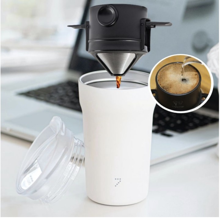 Máy Pha Cà Phê Gói cầm tay tiện lợi Cup 2 Min Espresso có thể dùng trên ô tô