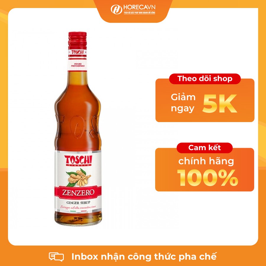 Siro Toschi Gừng 1000ml - Toschi Ginger Syrup 1000ml