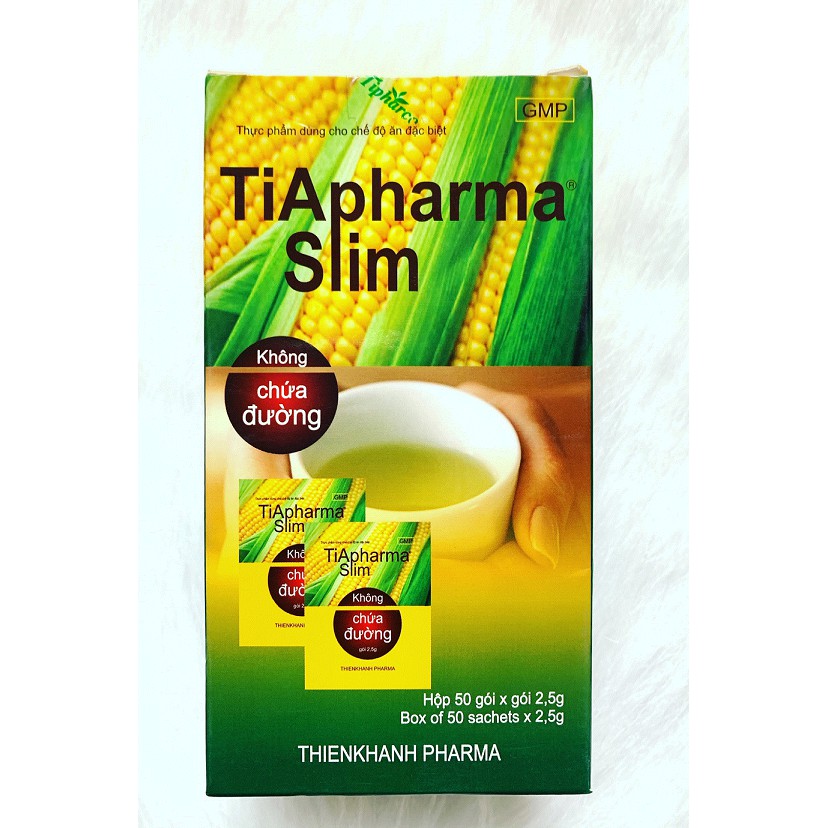 Đường Bắp Ăn Kiêng Aspartam TiApharma Slim (125g / Hộp/50 Gói)