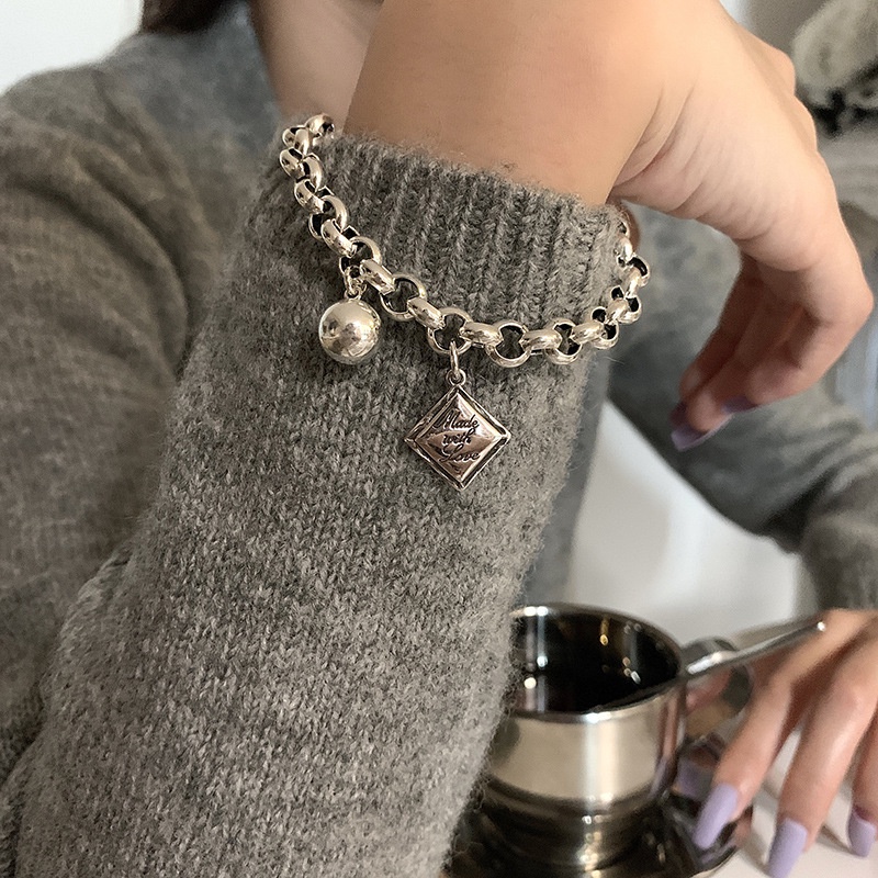 Vòng tay RINHOO mạ bạc 925 mặt thánh giá thời trang cho nam 2021