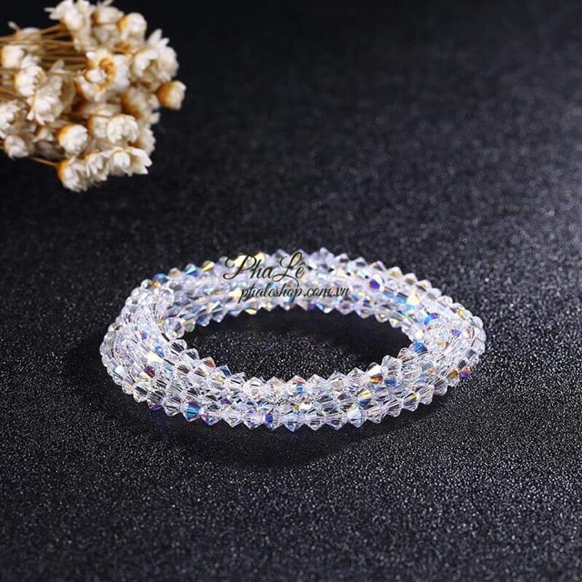 Vòng Tay Pha Lê 5 Vòng Xinh Xắn Được Thiết Kế Từ Pha Lê Swarovski