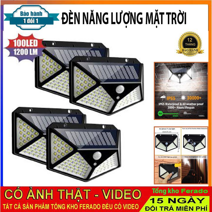 Đèn Led Thông Minh Năng Lượng Mặt Trời - Cảm Biến Phát Hiện Chuyển Động - Công Nghệ Chống Nước IP 67