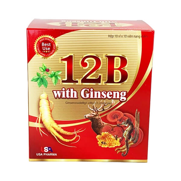 Vitamin tổng hợp 12B GINSENG tăng sức đề kháng, bồi bổ cơ thể- Hộp 100 viên
