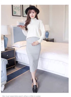 Chân váy len bầu