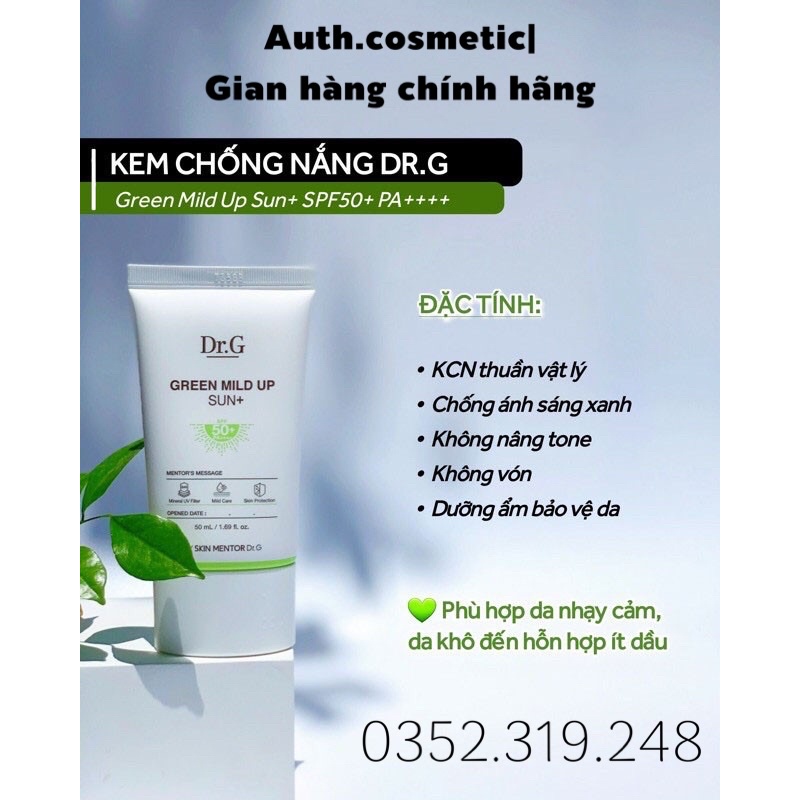 [ FREE SHIP ] Kem chống nắng Drg Green Milk Up Sun bill ảnh cuối