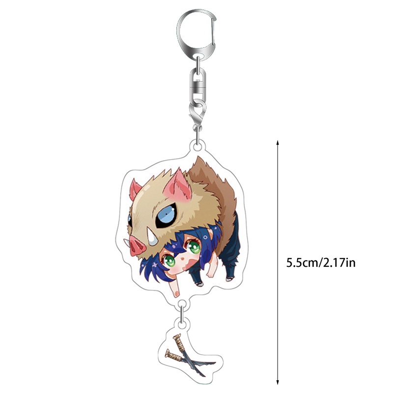 Móc Khóa Bằng Acrylic Họa Tiết Hoạt Hình Demon Slayer Kimetsu No Yaiba Tanjiro Kamado Dễ Thương