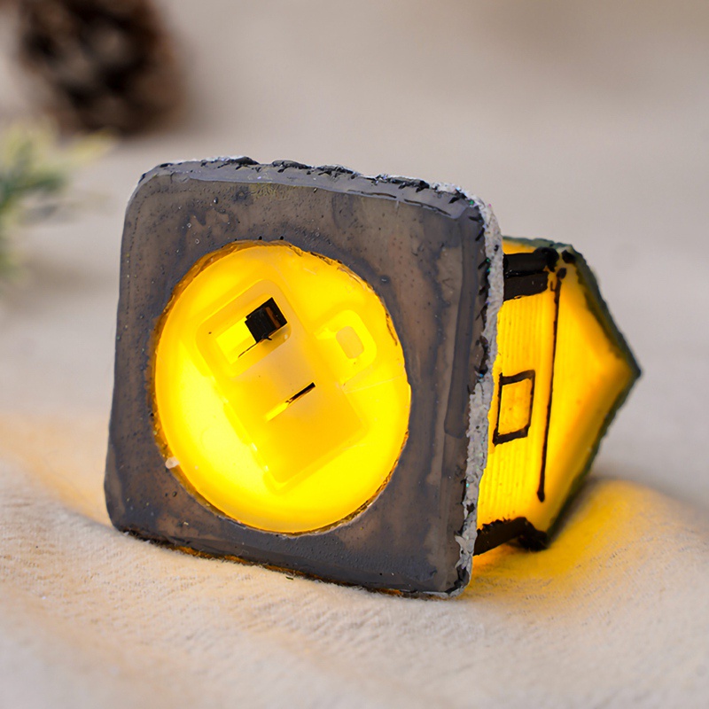 Đèn LED Ánh Sáng Trắng Ấm Bằng Nhựa Resin Trang Trí Giáng Sinh 2023