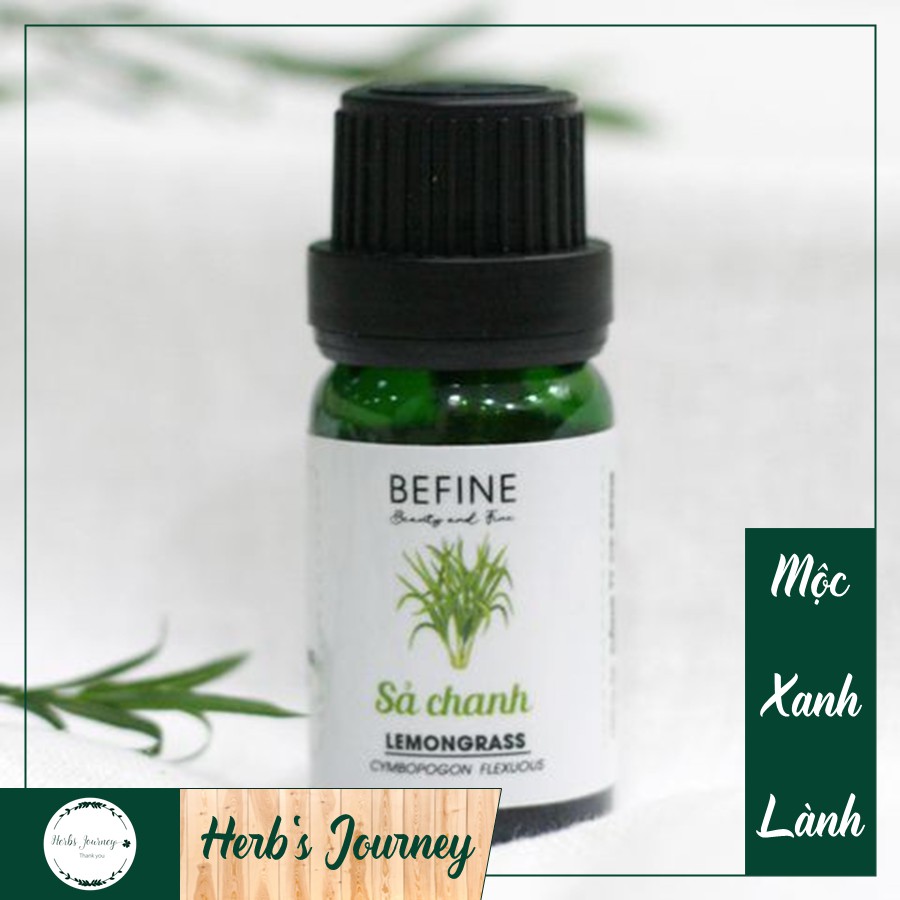 Tinh dầu Sả Chanh cao cấp - BEFINE - Tinh dầu nguyên chất chưng cất tự nhiên - Thơm phòng, đuổi muỗi chống muỗi đốt
