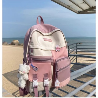 Balo thời trang nam nữ, balo ulzzang, phối màu kemiku thời trang cấp 1 2 3