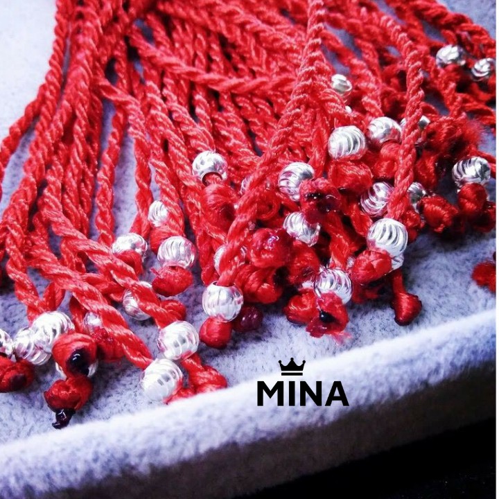 [Mã FAMAYFA giảm 10K đơn 50K] Vòng chỉ đỏ may mắn mix bi bạc - MINA JW | Vòng tay handmade | BigBuy360 - bigbuy360.vn
