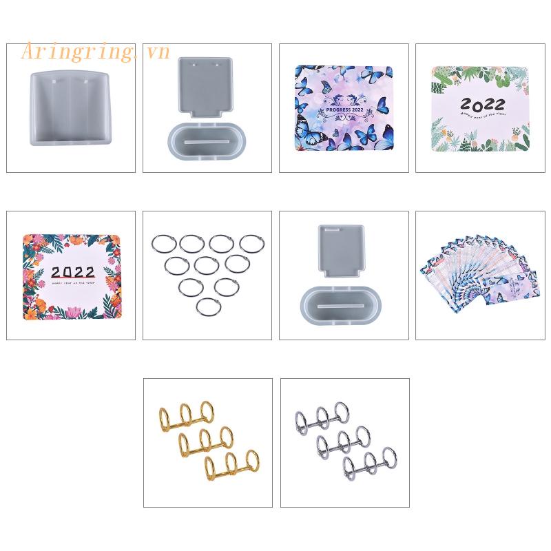 Arin Khuôn Treo Lịch Thủ Công Resin Epoxy Pha Lê UV Hình Lịch Treo Trang Trí DIY