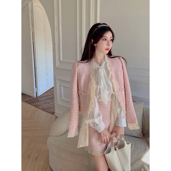 SET DẠ TWEED HỒNG BABY | BigBuy360 - bigbuy360.vn