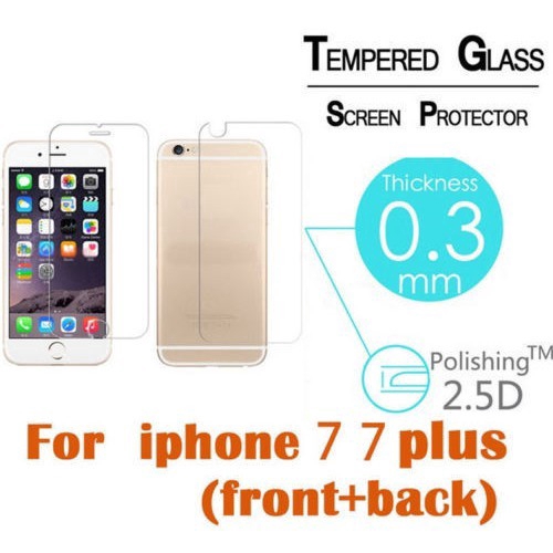 Kính cường lực 2 trong 1 bảo vệ mặt trước và sau cho iPhone 4 4S 5 5S SE 6 6S 7 8 7Plus 8Plus X