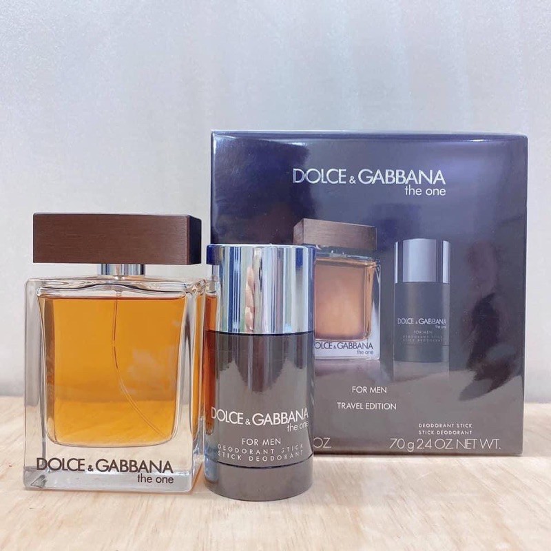 Set Nước Hoa Nam Dolce&Gabbana The One EDT (100ml + LKM 70g)