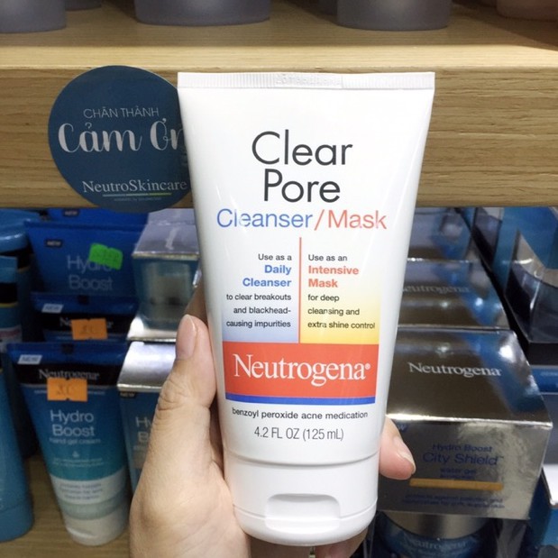 Sữa rửa mặt Neutrogena Clear Pore Cleanser-Mask