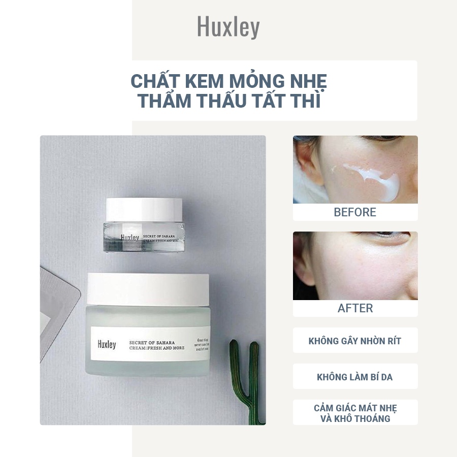 Kem Dưỡng Ẩm Huxley Secret Of Sahara Cream Fresh And More 50ml