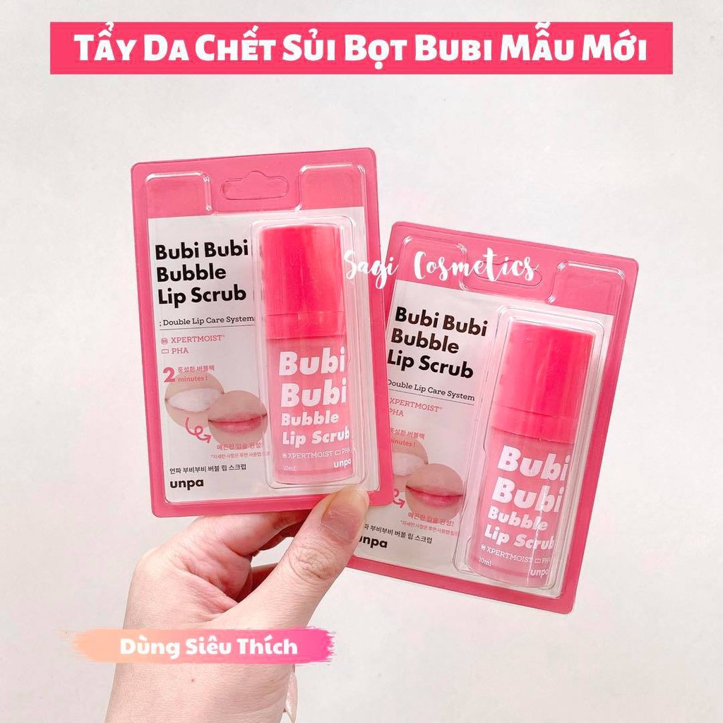 Tẩy tế bào chết môi sủi bọt Bubi Bubi Lip