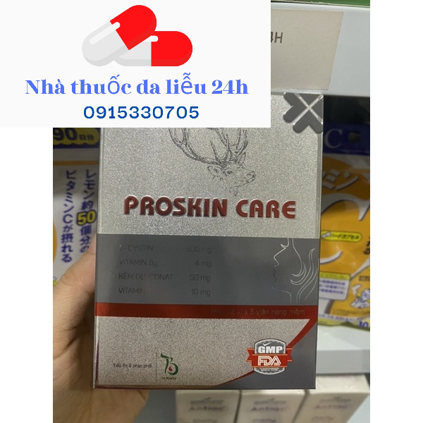 PROSKIN CARE VIÊN UỐNG ĐẸP DA TÓC MÓNG VỚI lcystine