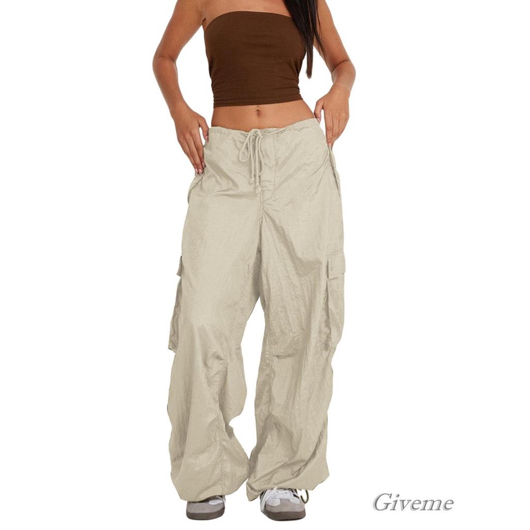 Quần Dài Nữ Lưng Thấp Dây Rút Thời Trang