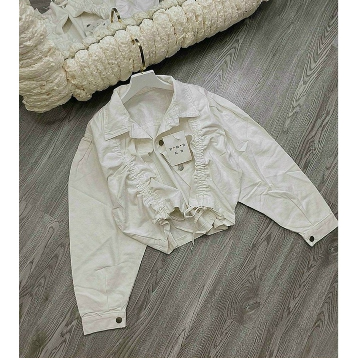 Áo khoác kaki dây rút form ngắn, chất kaki mềm mịn đẹp dành cho nữ- AN STORE
