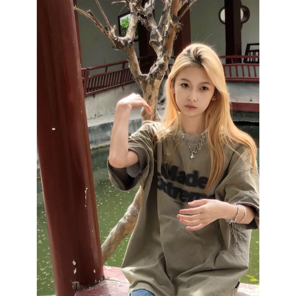 Áo Thun Nữ Ngắn Tay Cổ Tròn Thời Trang Hàn