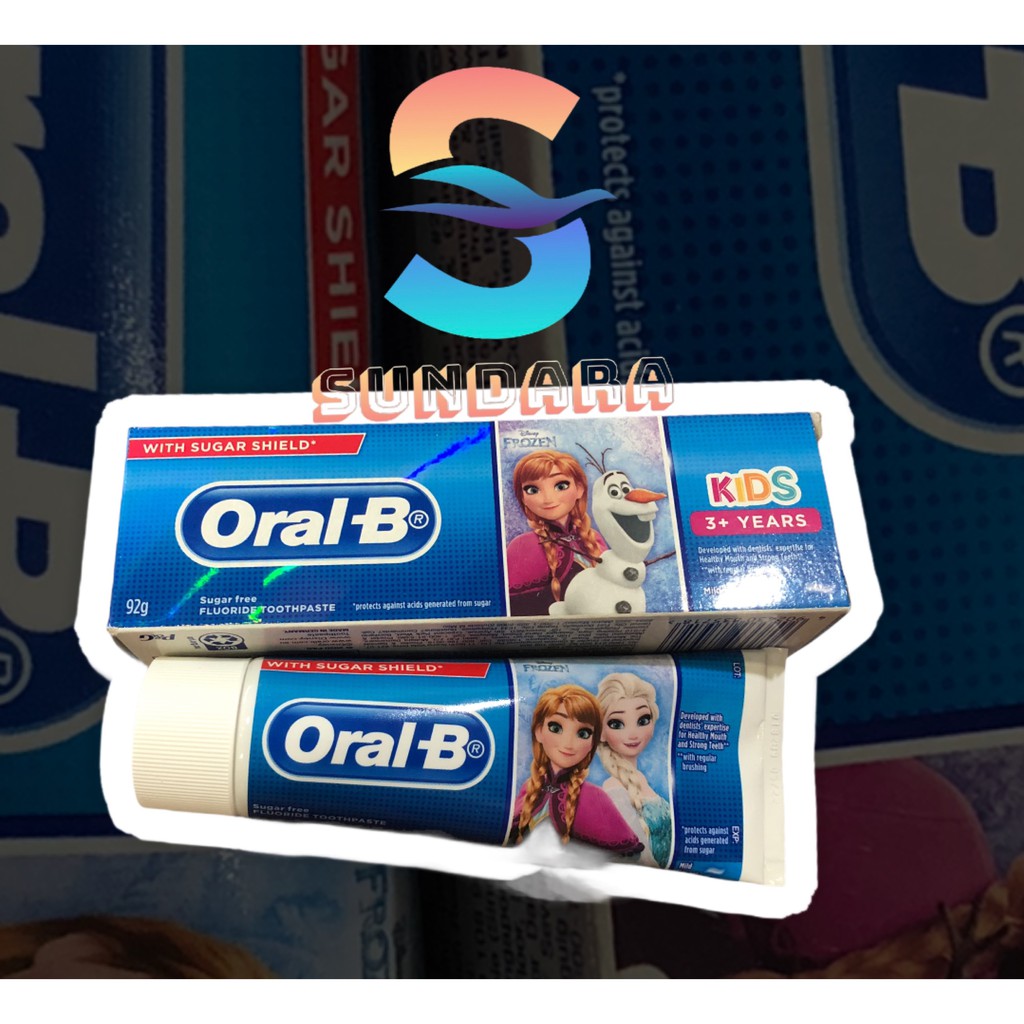 Kem Đánh Răng Trẻ Em ORAL-B Kids 3 & 6 Years Sugar Shield 92G Ngừa Sâu Răng Toàn Diện - Chính Hãng