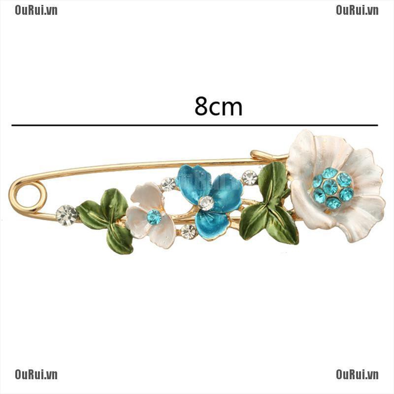 Ghim Cài Áo Hình Hoa Đính Pha Lê Phong Cách Cổ Điển