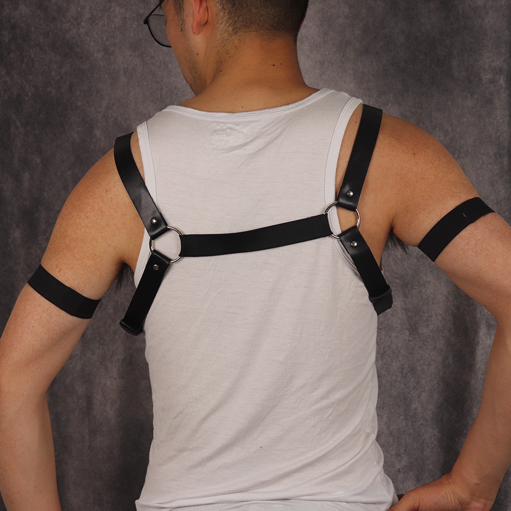 Toàn Bộ Dây Đai Áo Giáp Bằng Da Phong Cách Steampunk Gothic Gợi Cảm Cho Nam