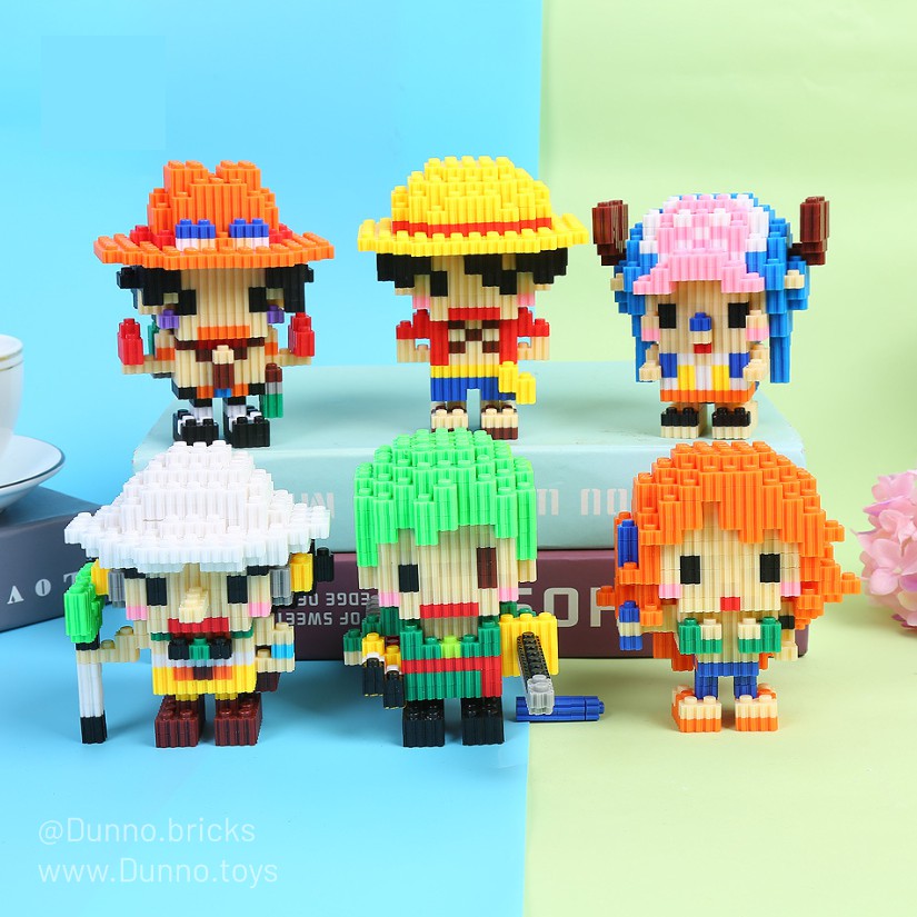 Mô hình Lắp ráp One Piece Đảo Hải Tặc - Luffy Ace Zoro Sanji Nami Usopp Chopper Franky Brook Robin và Thuyền Sunny